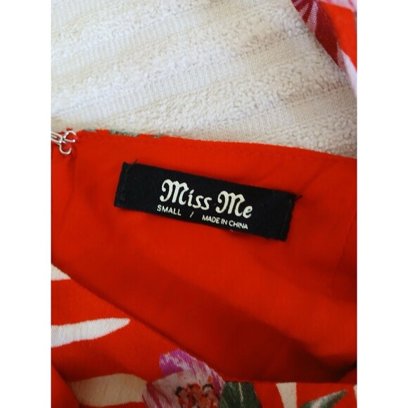 Miss Me Womens Maxi Dress Small Red Tropical Sleeveless V-Neck Hawaii Beachy - Picture 16 of 16